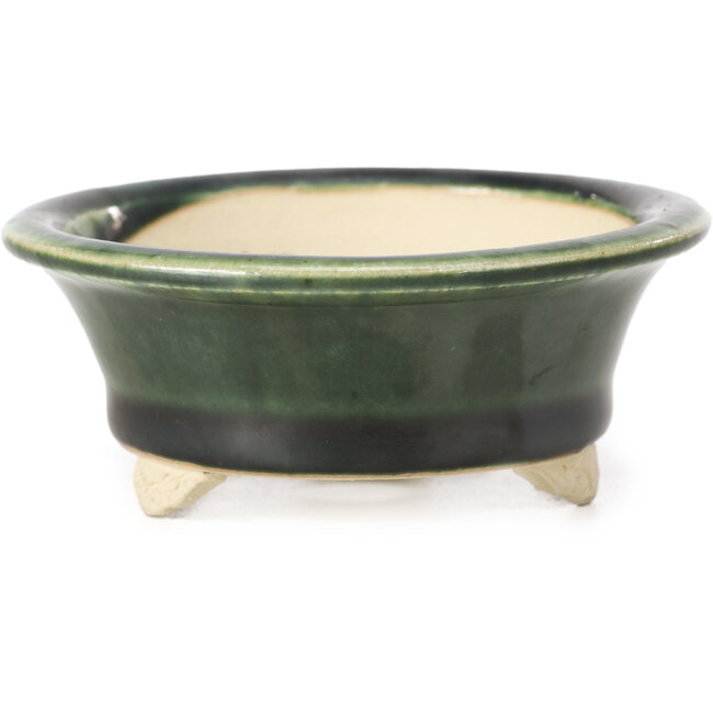 Runde grüne Bonsaischale von Bigei - 87 x 87 x 35 mm