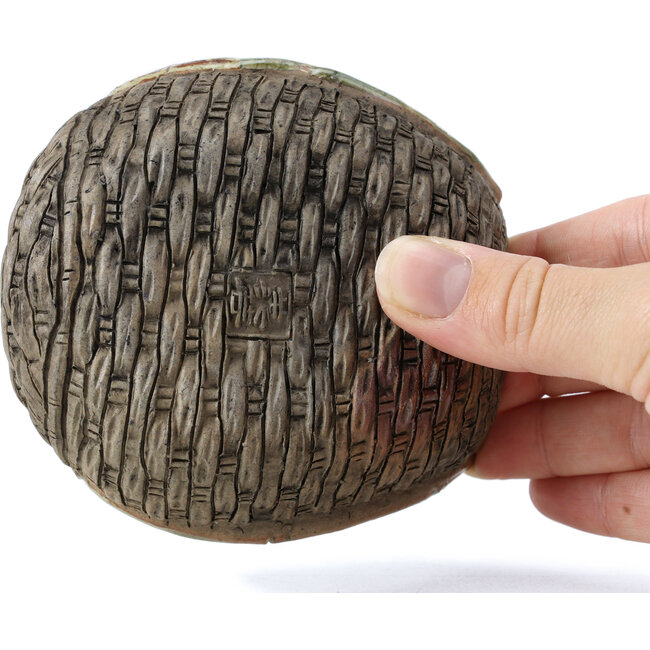 Basket shape multicolor bonsai pot by Bigei - 100 x 95 x 47 mm