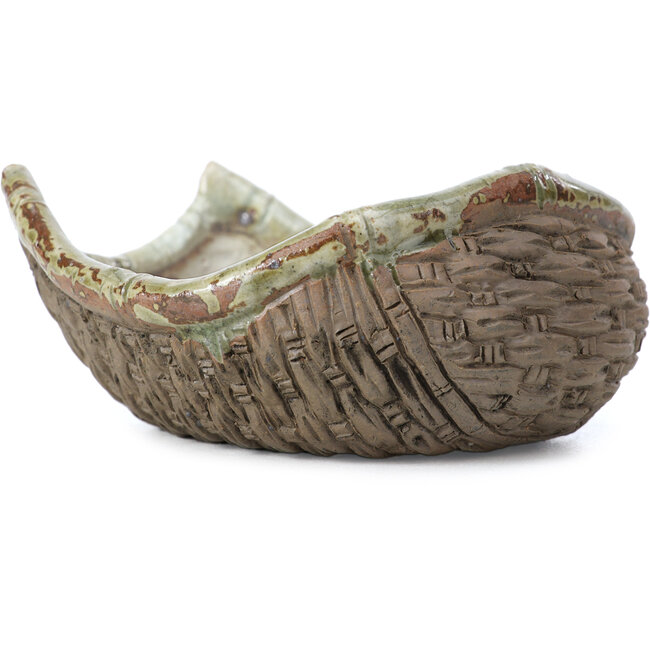 Mehrfarbige Bonsaischale in Korbform von Bigei - 100 x 95 x 47 mm