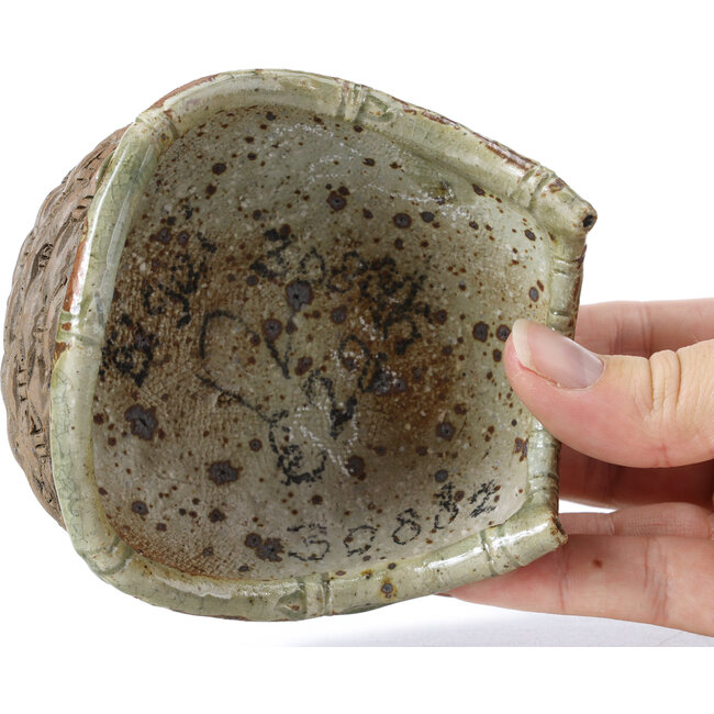 Pot à bonsaï multicolore en forme de panier par Bigei - 100 x 95 x 47 mm