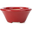 Vaso per bonsai rosso rotondo di Shozan - 122 x 122 x 53 mm