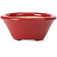 Vaso per bonsai rosso rotondo di Shozan - 122 x 122 x 53 mm