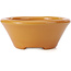 Pot à bonsaï rond orange par Shozan - 141 x 141 x 60 mm