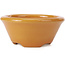 Round orange bonsai pot by Shozan - 121 x 121 x 55 mm