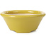 Round yellow bonsai pot by Shozan - 142 x 142 x 60 mm