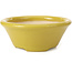 Pot à bonsaï rond jaune par Shozan - 142 x 142 x 60 mm