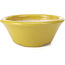 Round yellow bonsai pot by Shozan - 142 x 142 x 60 mm