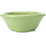 Pot à bonsaï rond vert par Shozan - 142 x 142 x 55 mm