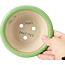 Pot à bonsaï rond vert par Shozan - 142 x 142 x 55 mm
