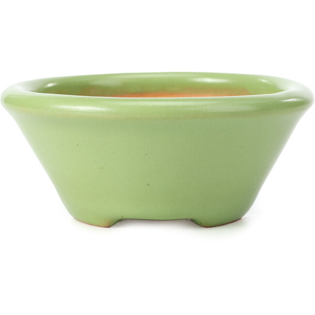 Vaso per bonsai verde rotondo di Shozan - 121 x 121 x 55 mm