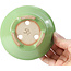 Pot à bonsaï rond vert par Shozan - 121 x 121 x 55 mm