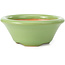 Pot à bonsaï rond vert par Shozan - 104 x 104 x 45 mm