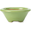Pot à bonsaï rond vert par Shozan - 102 x 102 x 47 mm