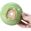 Pot à bonsaï rond vert par Shozan - 102 x 102 x 47 mm