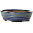 Maceta de bonsái ovalada azul y verde de Shibakatsu - 125 x 100 x 34 mm