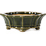 Mokko green bonsai pot by Shozan - 107 x 90 x 39 mm