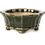 Mokko green bonsai pot by Shozan - 107 x 90 x 39 mm