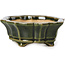 Mokko green bonsai pot by Shozan - 107 x 90 x 39 mm