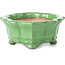 Mokko green bonsai pot by Shozan - 107 x 90 x 39 mm