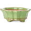 Mokko green bonsai pot by Shozan - 107 x 90 x 39 mm