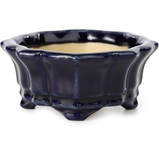 Pot à bonsaï bleu Mokko par Shozan - 107 x 90 x 39 mm