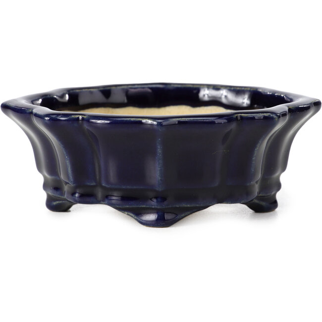 Pot à bonsaï bleu Mokko par Shozan - 107 x 90 x 39 mm