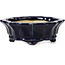 Mokko blue bonsai pot by Shozan - 107 x 90 x 39 mm