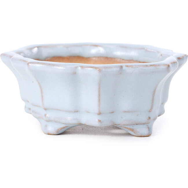 Mokko blue bonsai pot by Shozan - 107 x 90 x 39 mm