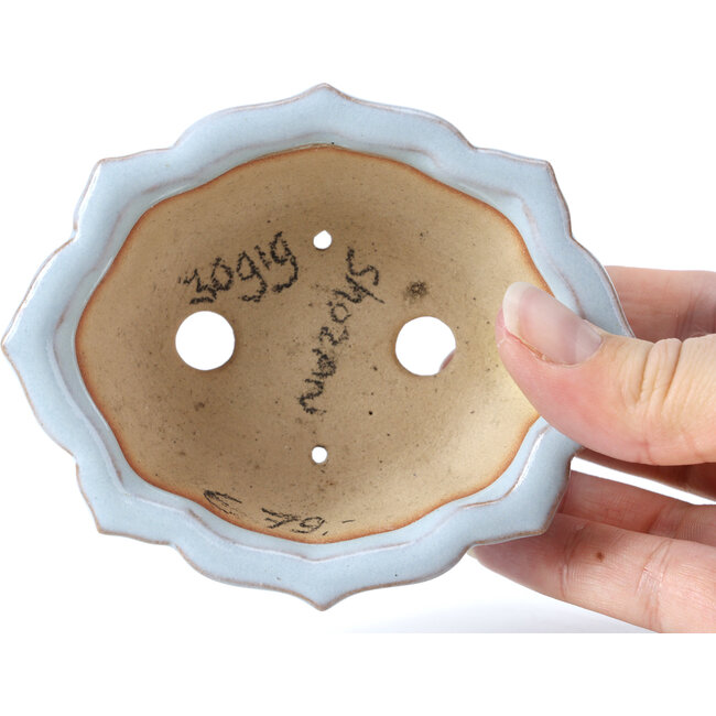 Mokko blaue Bonsaischale von Shozan - 107 x 90 x 39 mm