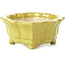 Mokko yellow bonsai pot by Shozan - 107 x 90 x 39 mm