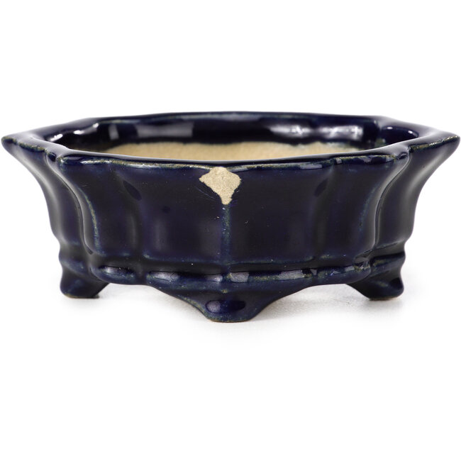 Pot à bonsaï bleu Mokko par Shozan - 87 x 70 x 30 mm