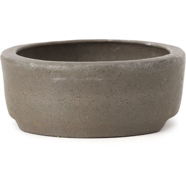 Pot à bonsaï ovale non émaillé par Wabashi - 121 x 96 x 35 mm