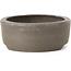 Oval unglazed bonsai pot by Wabashi - 121 x 96 x 35 mm