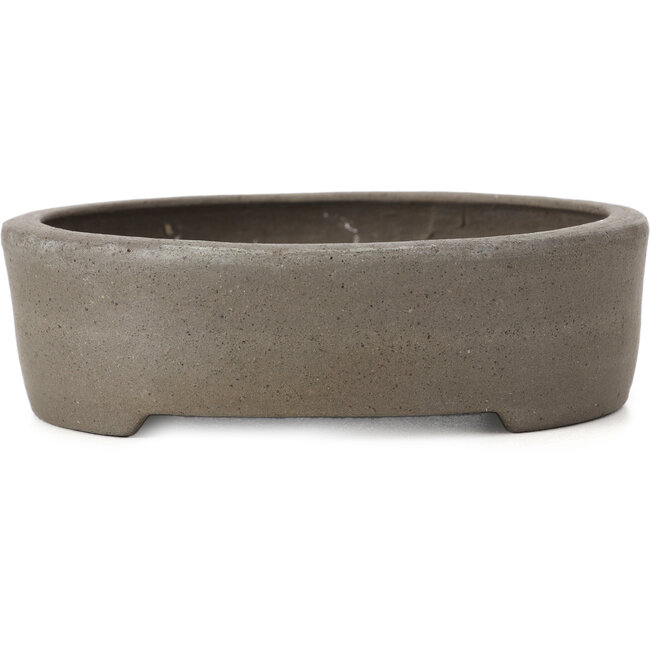 Maceta de bonsái ovalada sin esmaltar de Wabashi - 121 x 96 x 35 mm
