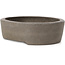 Pot à bonsaï ovale non émaillé par Wabashi - 124 x 97 x 37 mm