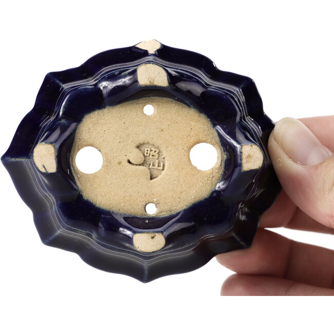 Pot à bonsaï bleu Mokko par Shozan - 87 x 70 x 30 mm