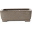 Maceta de bonsái rectangular sin esmaltar de Shibakatsu - 125 x 100 x 42 mm