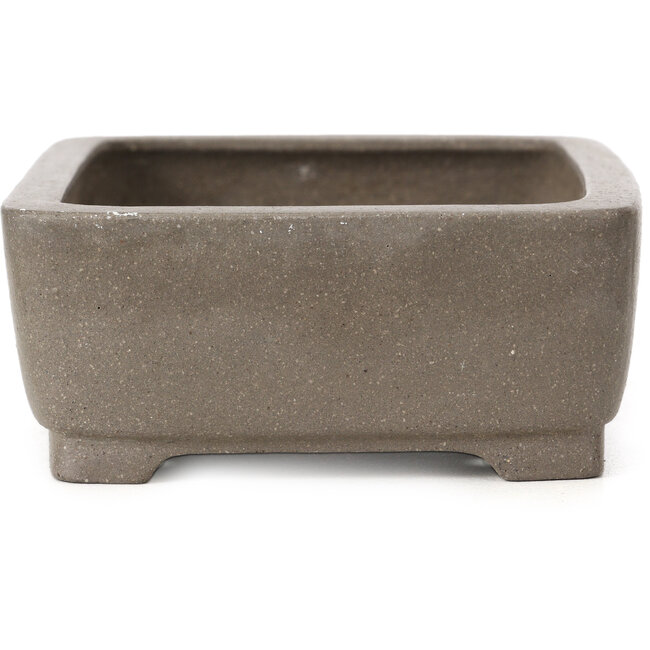 Vaso per bonsai rettangolare non smaltato di Shibakatsu - 125 x 100 x 42 mm