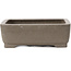 Maceta de bonsái rectangular sin esmaltar de Shibakatsu - 125 x 100 x 42 mm