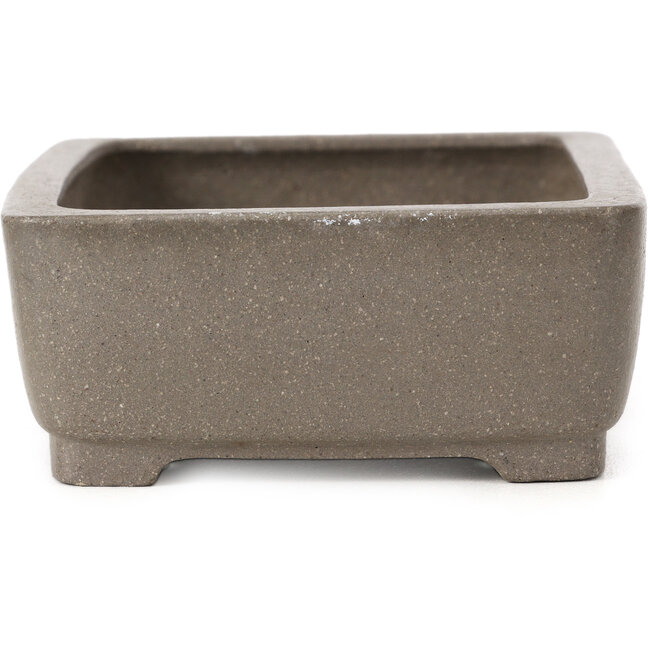 Pot à bonsaï rectangulaire non émaillé par Shibakatsu - 125 x 100 x 42 mm