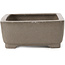 Maceta de bonsái rectangular sin esmaltar de Shibakatsu - 125 x 100 x 42 mm