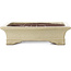 Rechteckige beige Bonsaischale von Shibakatsu - 160 x 120 x 41 mm