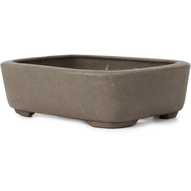 Rechthoekige ongeglazuurde bonsaipot van Wabashi - 128 x 100 x 40 mm