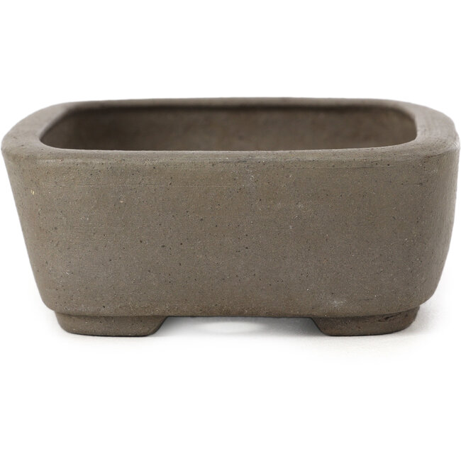 Pot à bonsaï rectangulaire non émaillé par Wabashi - 128 x 100 x 40 mm