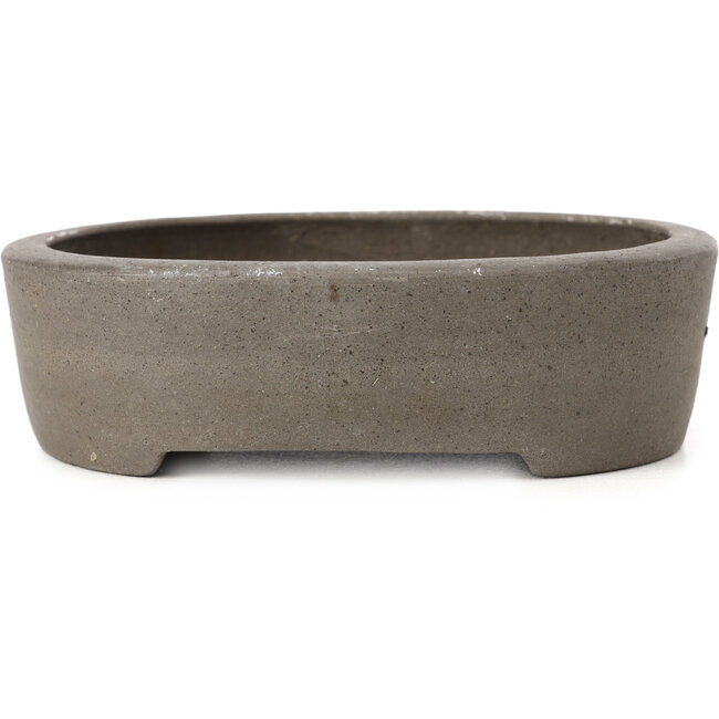 Maceta de bonsái ovalada sin esmaltar de Wabashi - 124 x 97 x 37 mm