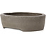 Pot à bonsaï ovale non émaillé par Wabashi - 124 x 97 x 37 mm
