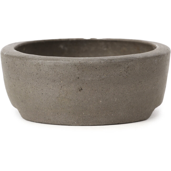 Ovale unglasierte Bonsaischale von Wabashi - 124 x 97 x 37 mm