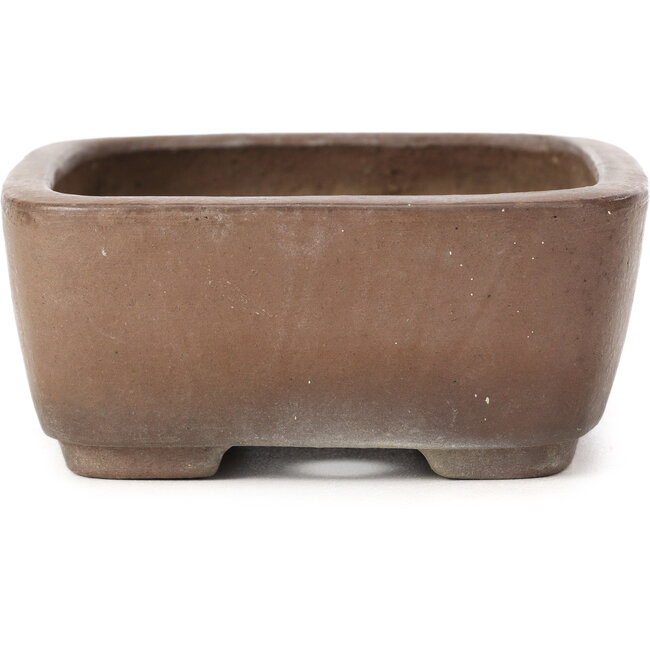 Rechteckige unglasierte Bonsaischale von Wabashi - 147 x 117 x 51 mm