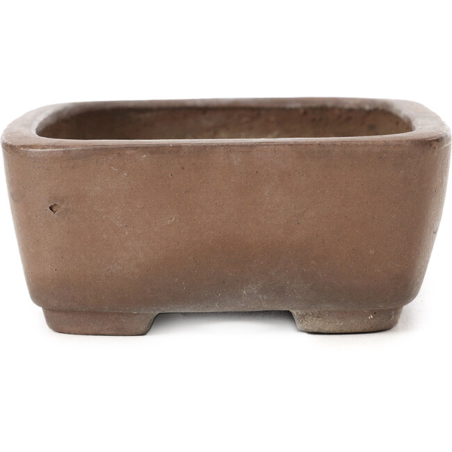 Rectangular unglazed bonsai pot by Wabashi - 147 x 117 x 51 mm