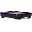 Rectangular blue bonsai pot by Hattori - 87 x 65 x 16 mm